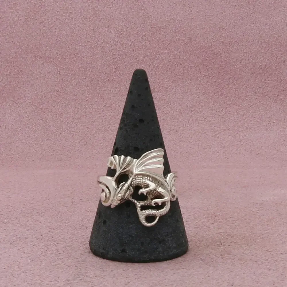 ⚡clearance⚡ sterling silver mens flying dragon ring size 10
